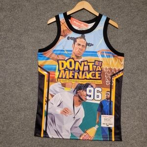 Nostalgia Graphic Tank Top‎ with Blue and Yellow Accents